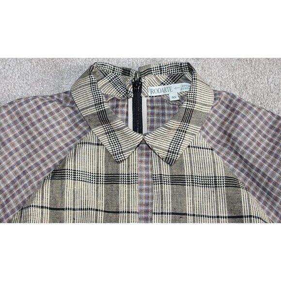 Rodarte x Opening Ceremony - Contrast Plaid Overlay Shirt, size XS - Picture 3 of 9